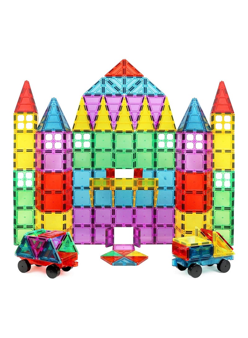 100-Piece 3D Magnetic Tile Building Set - Image 1