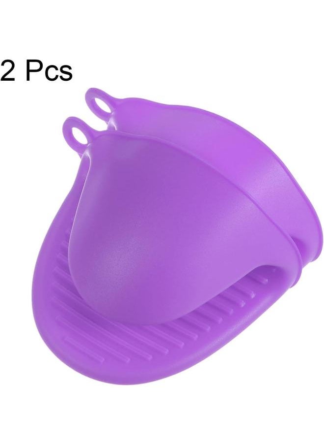 1 Pairs Cooking Oven Mitts, Heat Resistant , Silicone Finger Protector Pot Holder, for Kitchen Cooking & Bakin, Wall-Mounted Hot Mitt