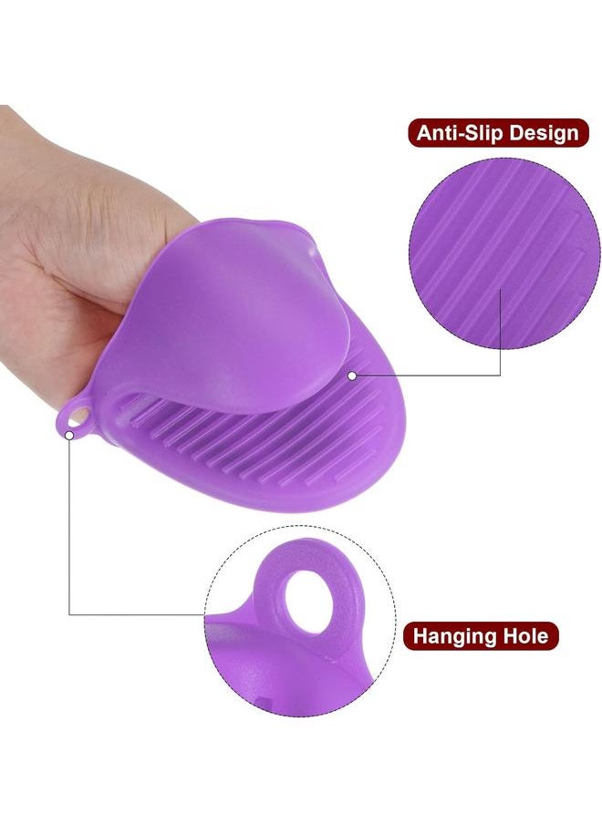 1 Pairs Cooking Oven Mitts, Heat Resistant , Silicone Finger Protector Pot Holder, for Kitchen Cooking & Bakin, Wall-Mounted Hot Mitt