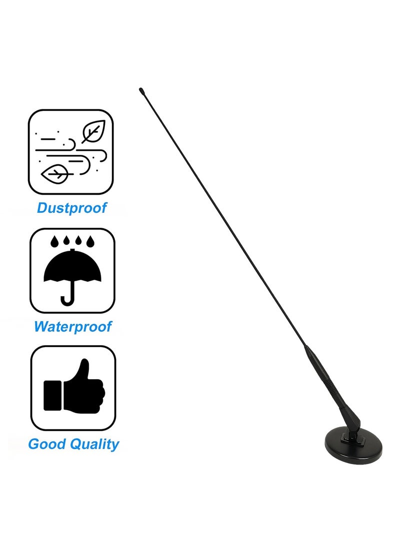 هوائي سيارة عالمي 45 سم - استقبال راديو AM/FM، قاعدة مغناطيسية، ملف نحاسي داخلي، مقاوم للماء والغبار، سهل التركيب والتشغيل، إشارة قوية، متوافق مع السيارات وسيارات الدفع الرباعي والشاحنات والشاحنات الصغيرة - Image 3