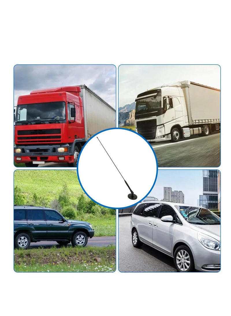 هوائي سيارة عالمي 45 سم - استقبال راديو AM/FM، قاعدة مغناطيسية، ملف نحاسي داخلي، مقاوم للماء والغبار، سهل التركيب والتشغيل، إشارة قوية، متوافق مع السيارات وسيارات الدفع الرباعي والشاحنات والشاحنات الصغيرة - Image 4