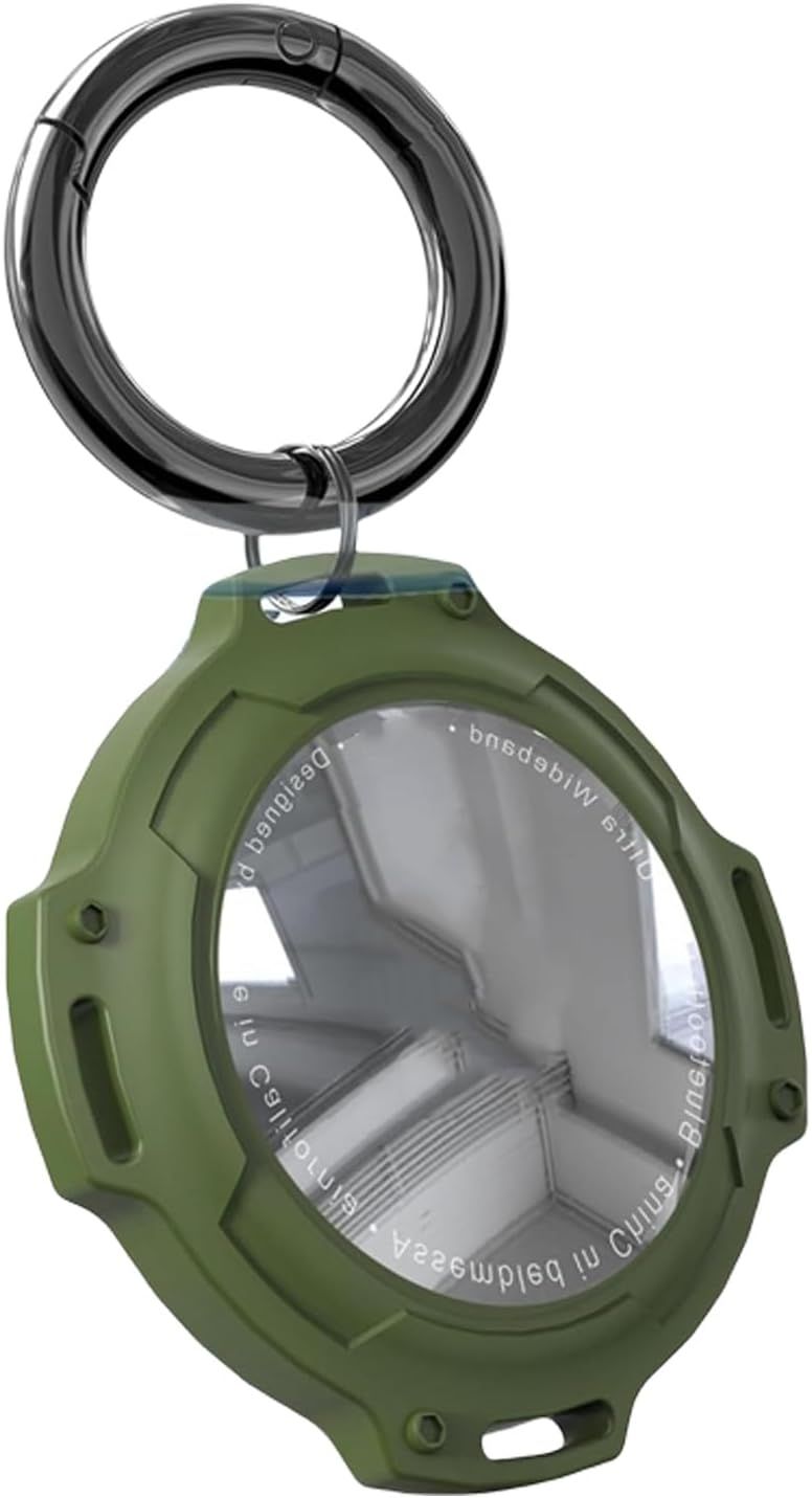 Green Full Coverage Shockproof Protective Case With Keychain Holder For Trackers - Image 1