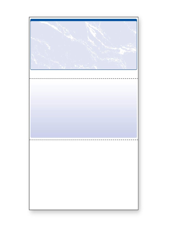 DocuGard Standard Blue Marble Top High Security Check Paper - Laser/Inkjet Printer Compatible - 11 Security Features - 500 Blank Business Checks - Image 1
