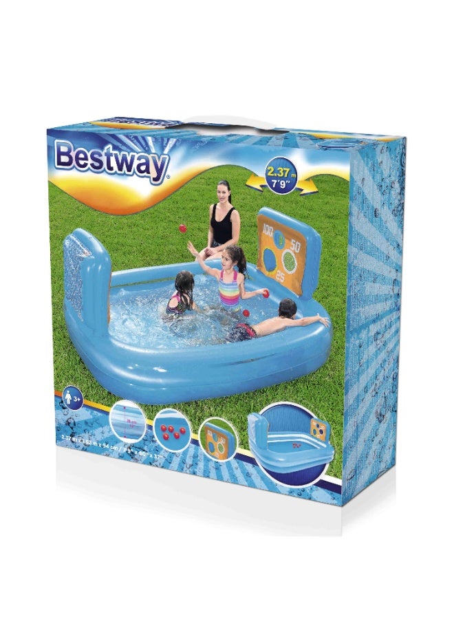 Bestway Inflatable Rectangular Pool Skill Shot Play 237x152x94cm | Kiddie Pool | Kids Pool | Easy to Set Up | Backyard Pool | Family Pool Perfect for Summer - Image 4