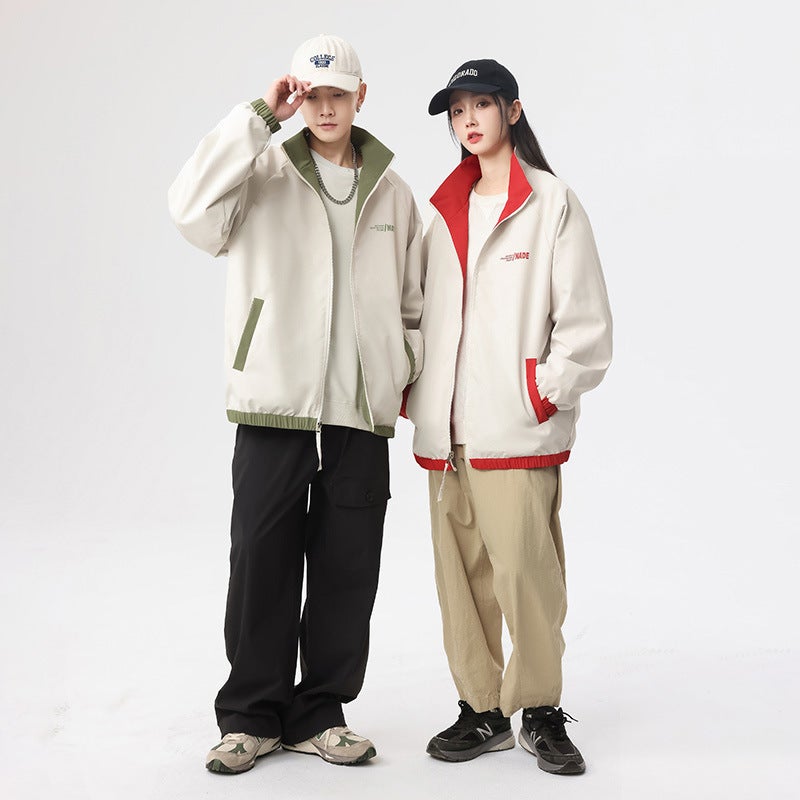 Factory 2024 Coat Men And Women Couple New Double-Sided Wear Collar Jacket Outdoor Mountaineering Suit Loose - Image 4