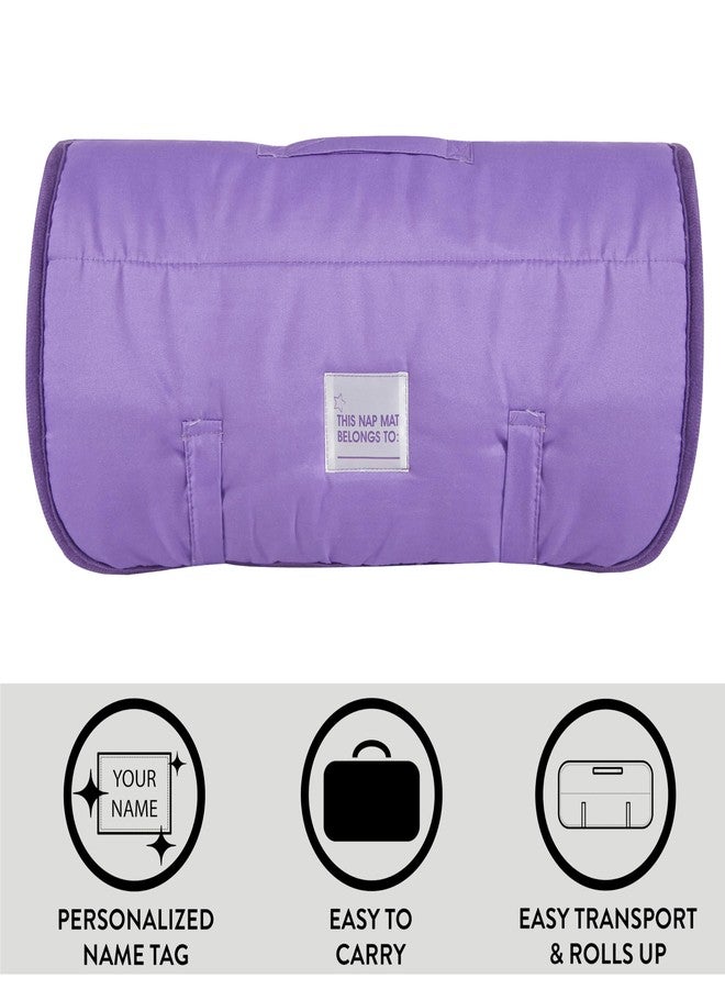 Idea Nuova Disney Minnie Mouse Toddler Nap Mat with Built-in Pillow,Super Soft Quilted Sleeping Mat for Kids,26" x 46",All-in-One Roll-Up Design,Multicolor - Image 3