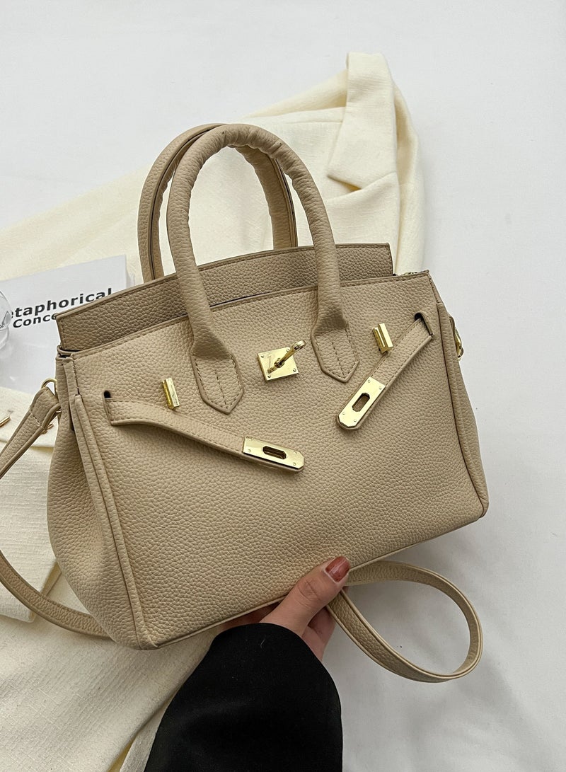 VIDSID Women's Shoulder bag Handbag Satchel（Dark Khaki）  - Image 4