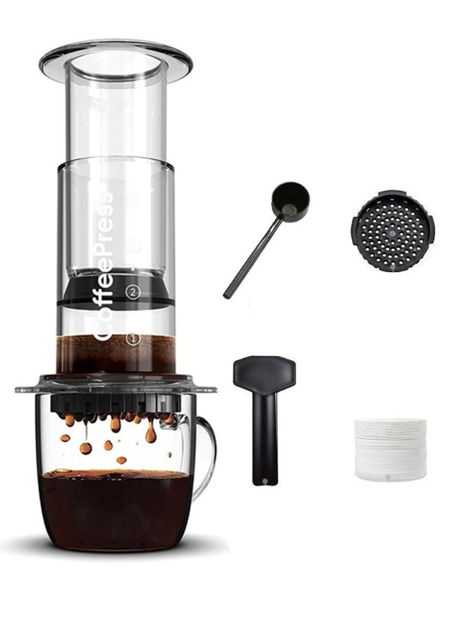 Generic Coffee Press Coffe Maker 3 In 1 Brew Method Combines French Press, Pourover, Espresso, Full Bodied Coffee Without Grit or Bitterness, Small Portable Coffee Maker for Camping & Travel  - Image 1