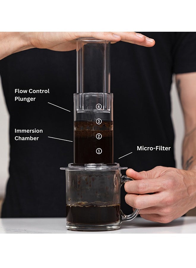 Generic Coffee Press Coffe Maker 3 In 1 Brew Method Combines French Press, Pourover, Espresso, Full Bodied Coffee Without Grit or Bitterness, Small Portable Coffee Maker for Camping & Travel  - Image 2