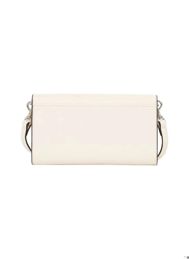 Calvin Klein Jeans Women's Crossbody Wallet Bag - Faux Leather, White