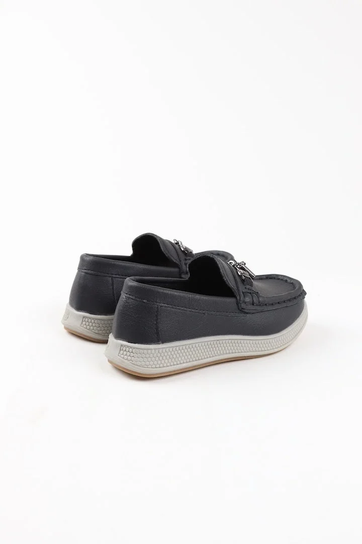 Viny Black Viny Boys Slip-On Loafers – Comfortable PU Kids Casual Shoes for School & Everyday Wear – Blue, Black, Tan, Coffee  | Best Price UAE
