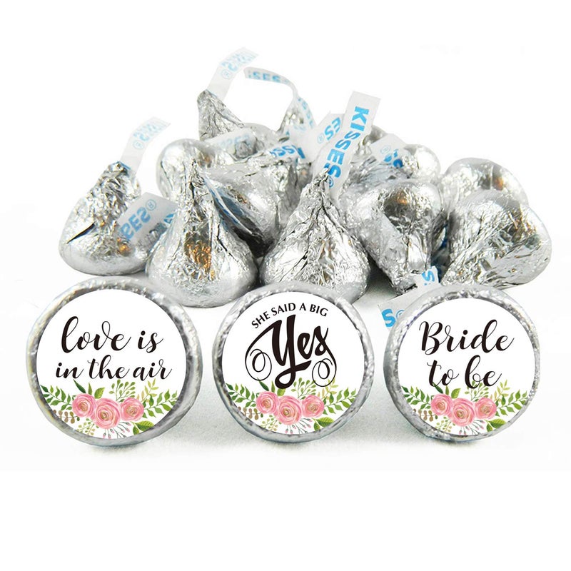 Mr.Mug 180 Floral Chocolate Label Stickers, Bridal Shower Party Favors, Bride to Be Hershey Kisses Stickers, Bachelorette Party, Wedding Bridal Shower Party Decor Decorations - Image 4