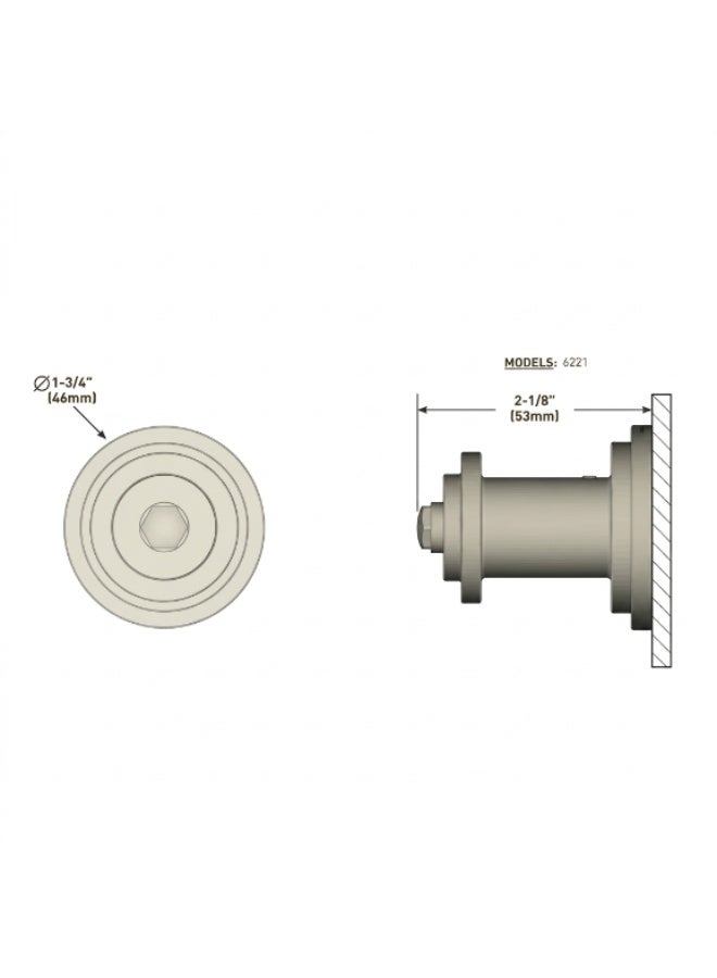 Perrin & Rowe 6221SB Armstrong Satin Brass Robe Hook, Brass Wall Mounted Bathroom Hook with Concealed Fixings - Image 3