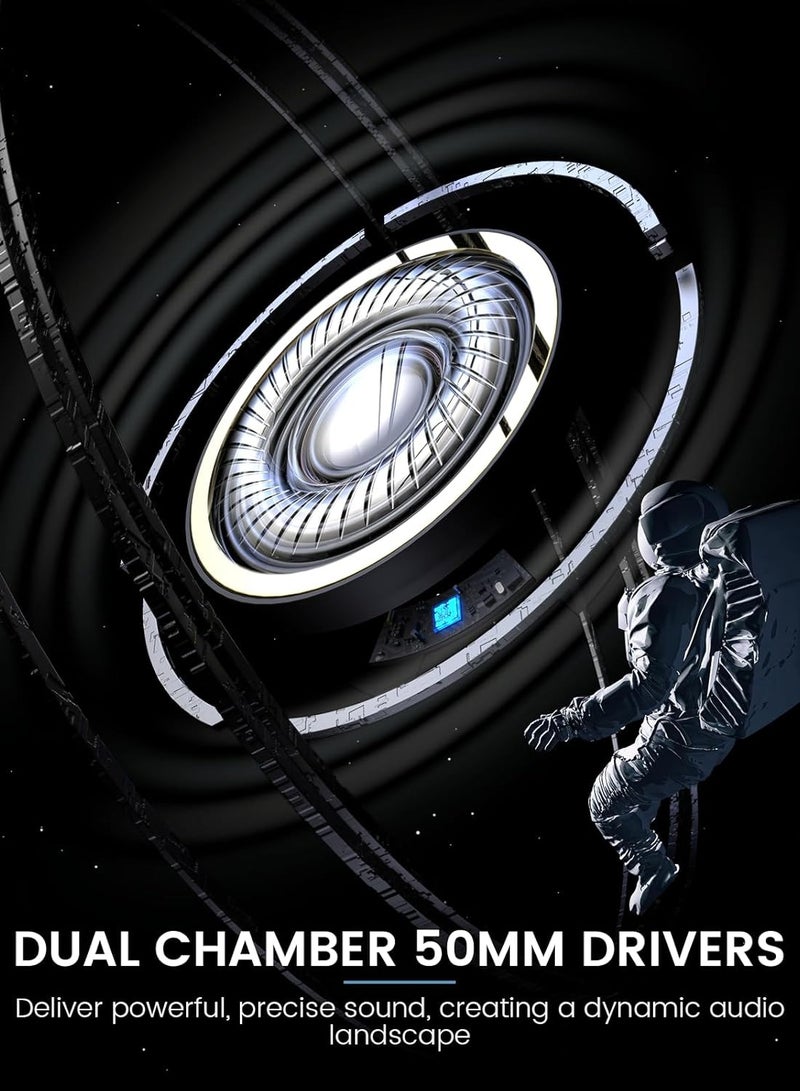 EKSA EKSA StarEngine S Gaming Headset for PC, PS4, PS5, Switch, Xbox One, Xbox Series X/S-Wired Gaming Headphones with Detachable Noise Cancelling Mic, 50mm Drivers, 3.5mm Over-Ear Computer Headphones - Image 2