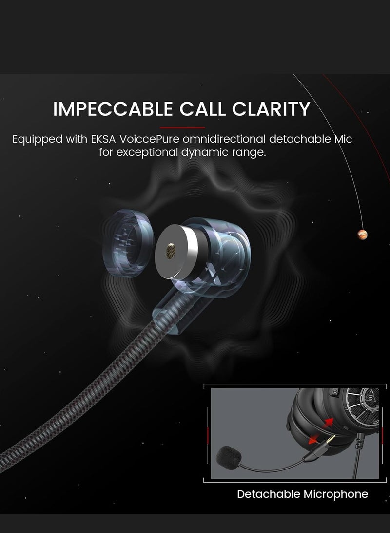 EKSA EKSA StarEngine S Gaming Headset for PC, PS4, PS5, Switch, Xbox One, Xbox Series X/S-Wired Gaming Headphones with Detachable Noise Cancelling Mic, 50mm Drivers, 3.5mm Over-Ear Computer Headphones - Image 3