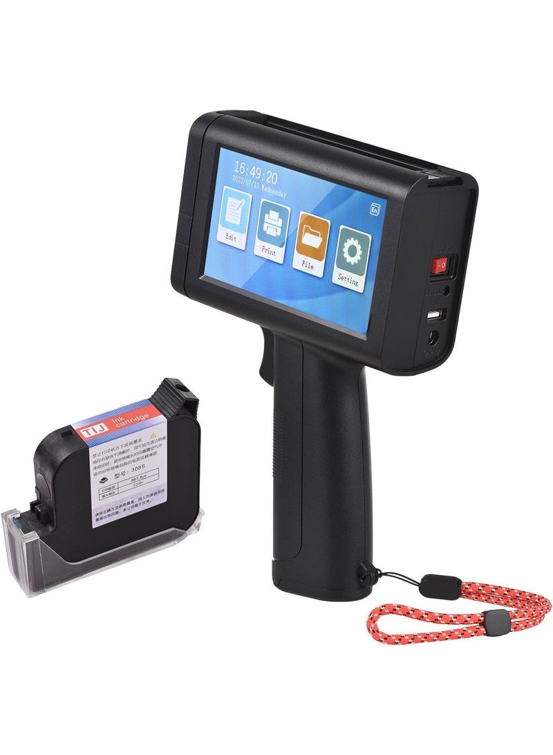 Bisofice Portable Handheld Printer Hand Inkjet Printer Code Printer with 4.3 Inch Touch Screen, 600 DPI, Quick Drying Ink Cartridge - Image 1