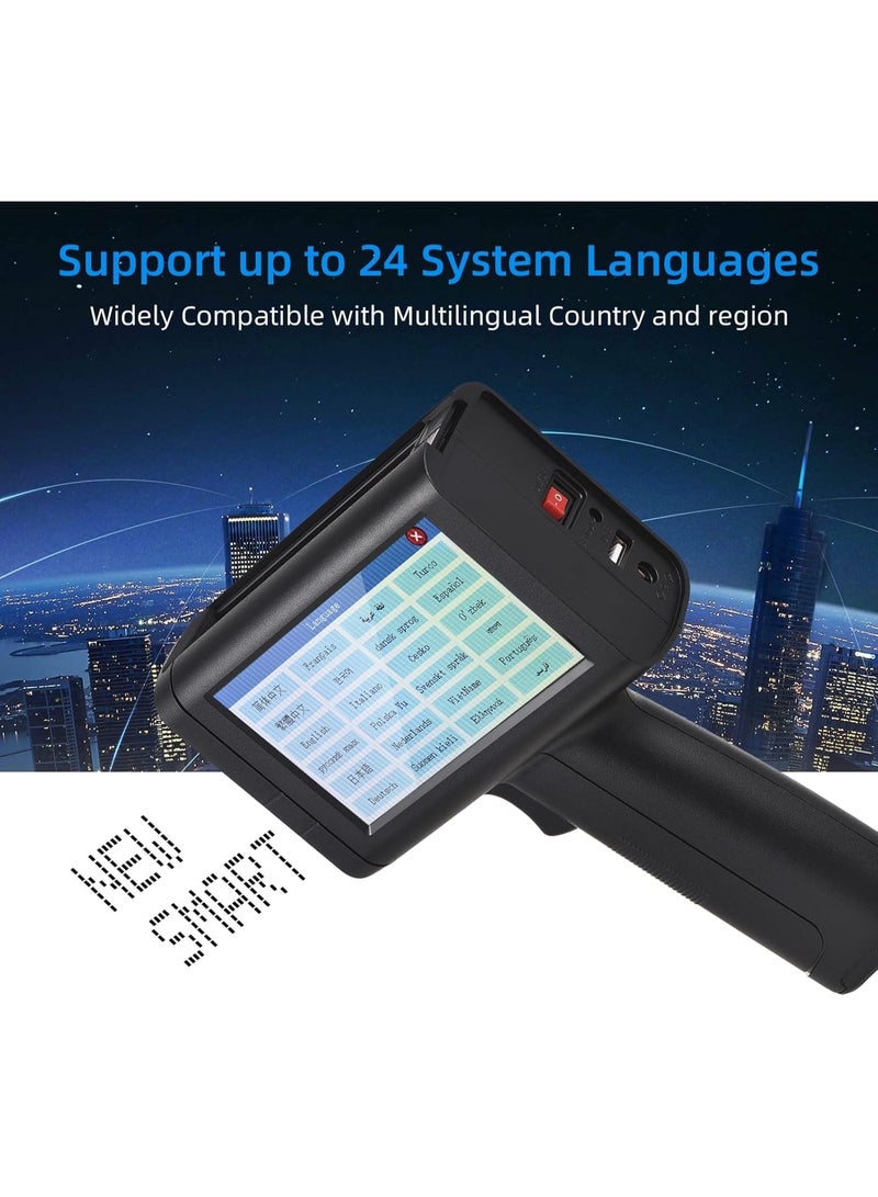 Bisofice Portable Handheld Printer Hand Inkjet Printer Code Printer with 4.3 Inch Touch Screen, 600 DPI, Quick Drying Ink Cartridge - Image 5