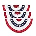 Fudragtn 3X6FT American Pleated Fan Flag USA Patriotic Flag Bunting Half Fan Banner 4th of july Decoration IndoorOutdoor Set of 3 - Image 3