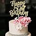 YUINYO 80th Handmade Glitter happy birthday Cake Topper Cheers to 80th birthday Cake Bunting Decoreighty Birthday Party Decoration Supplies Gold - Image 2