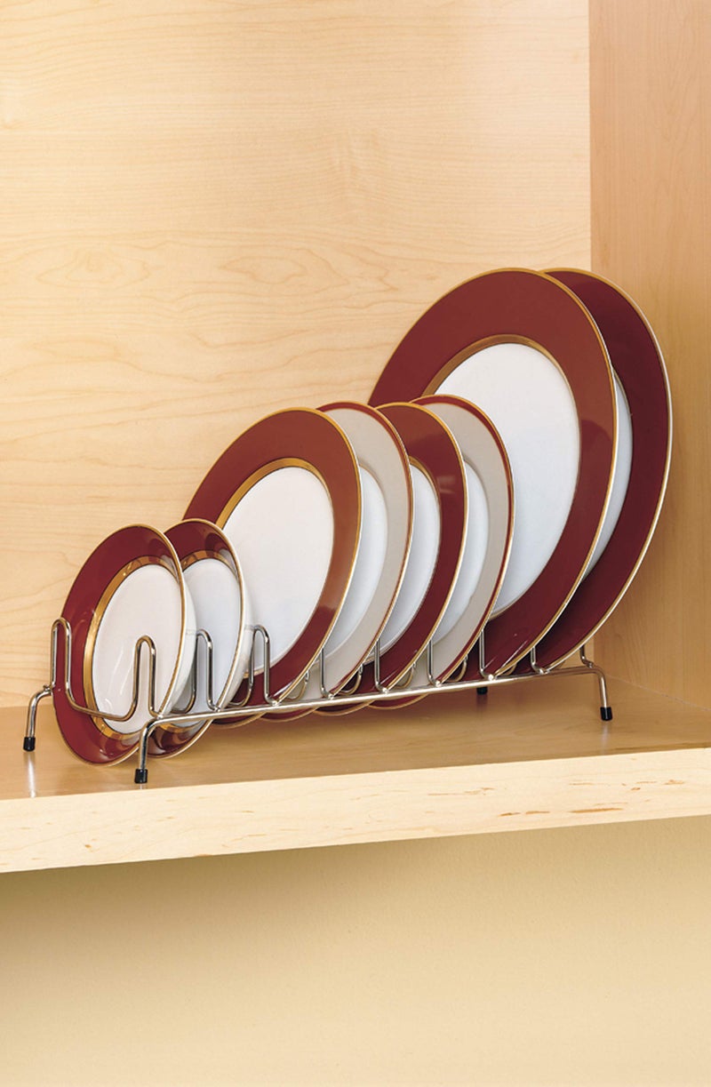 ClosetMaid منظم الأغطية والأطباق من كلوزيت ميد 53482، كروم ساتين - Image 2