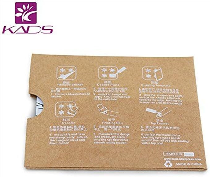 KADS New Nail Stamping Plate Flower Nature Nail Art Stamp Template DIY Image Template Manicure Stamping Plate Stencil Tools FL044