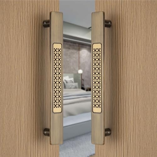 COMPASS 12" Brass Main Door Handle | Door Handles for Main Door | Pull Handles for All The Doors of House | Office | Hotels | PH-HXJ (Pack of 1, Antique Finish) - Image 2