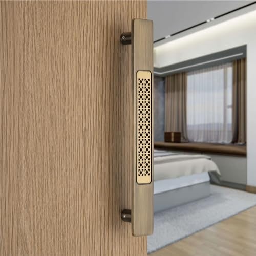 COMPASS 12" Brass Main Door Handle | Door Handles for Main Door | Pull Handles for All The Doors of House | Office | Hotels | PH-HXJ (Pack of 1, Antique Finish) - Image 1