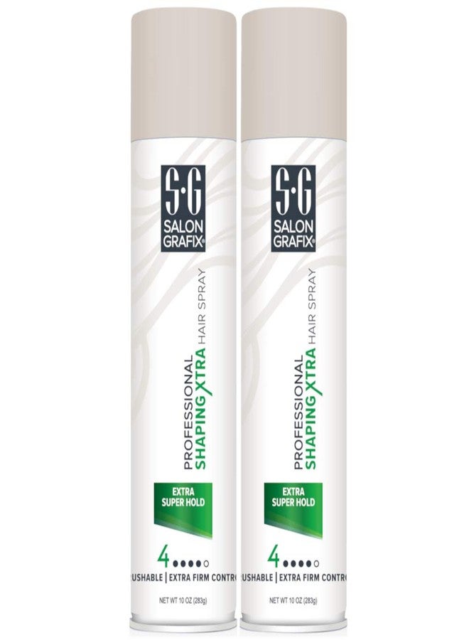 Salon Grafix Hairspray Shaping Extra Super Hold 10 Ounce (295ml) (2 Pack) - Image 1
