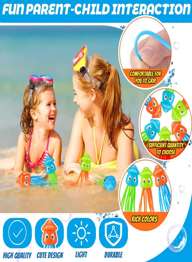 Leitee 6 Pcs Octopus Bath Toys Squid Swimming Pool Dive Toys Sensory Stress Relief Cute Pool Diving Toys for Summer Tub Bathtub Water Goodie Bag Fillers, 3 Styles - Image 3