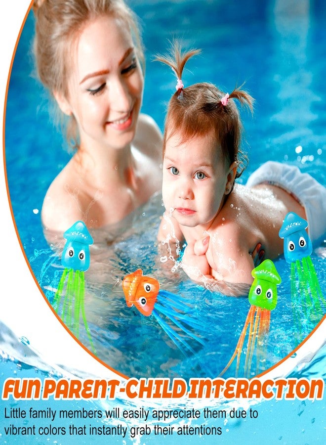 Leitee 6 Pcs Octopus Bath Toys Squid Swimming Pool Dive Toys Sensory Stress Relief Cute Pool Diving Toys for Summer Tub Bathtub Water Goodie Bag Fillers, 3 Styles - Image 5