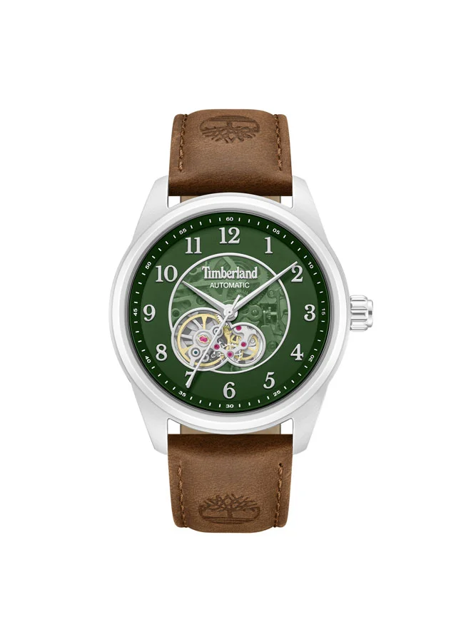 Northbridge Green Dial Leather Strap Automatic Watch for Men, 43mm