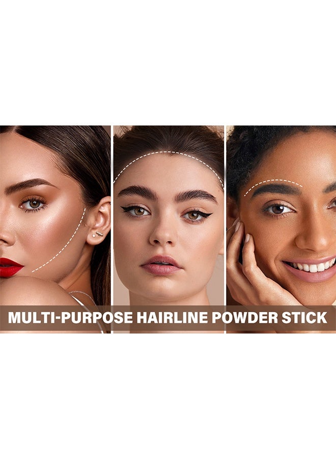 maffick Hairline Powder , Repair Stick, Natural Brown Shade Hairline Powder,Shadow Sponge Pen Waterproof Hair Root Concealer For Thinning Hair Root Touch-Up #03 - Image 3