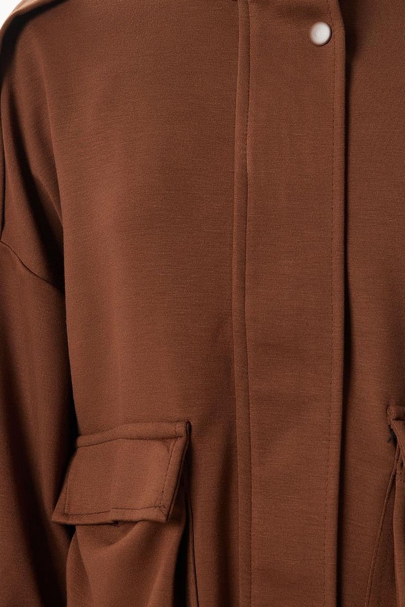 Happiness İstanbul ISTANBUL Pocket Detail Jacket &  Wide Leg Pants Two-Piece Set - Image 3