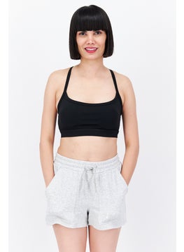COZI Women Brand Logo Non Padded Sports Bra, Black  - Image 1