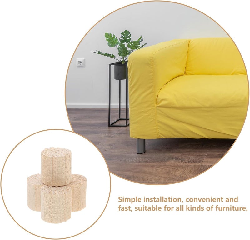 4pcs Furniture Height Extenders Non-Slip Round Sofa Feet Pads 3x3cm Heavy Duty Furniture Leg Risers for Couch Chair Table Support and Elevation - Image 3