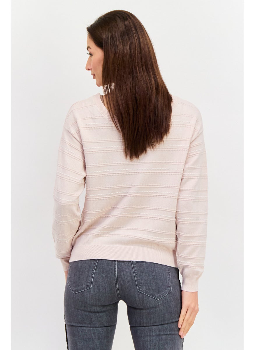 ONLY - Women Tie Neck Textured Sweaters, Hushed Violet - Image 1