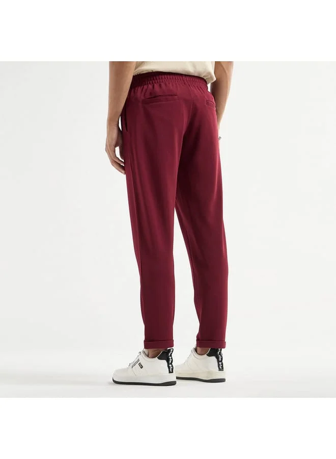 Splash FAV Textured Regular Fit Pants with Flexi Waist and Pockets