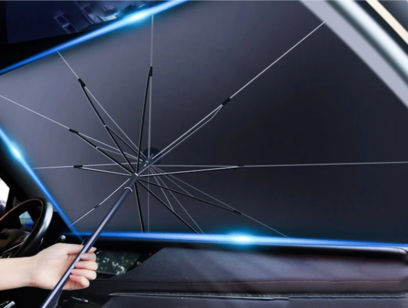 ريفيرو Blesiya 140X126X80 cm Folding Car Windshield Umbrella Sunshade - Silver (From Abroad)
