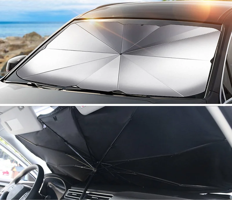 ريفيرو Blesiya 140X126X80 cm Folding Car Windshield Umbrella Sunshade - Silver (From Abroad)