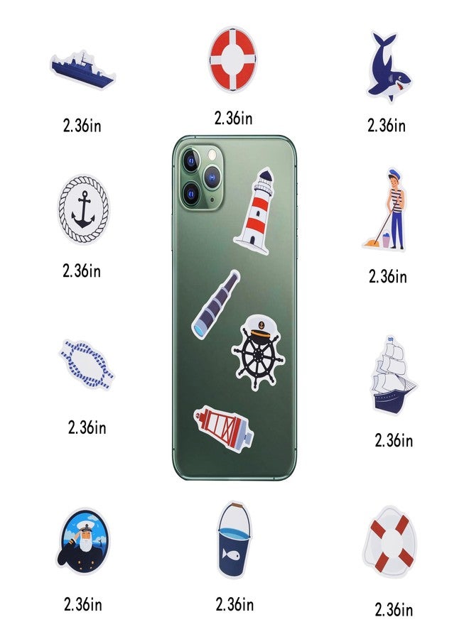 Cleverplay 100 Pack Nautical Stickers, Nautical Party Favors, Anchor Birthday Decorations Gifts - Image 5
