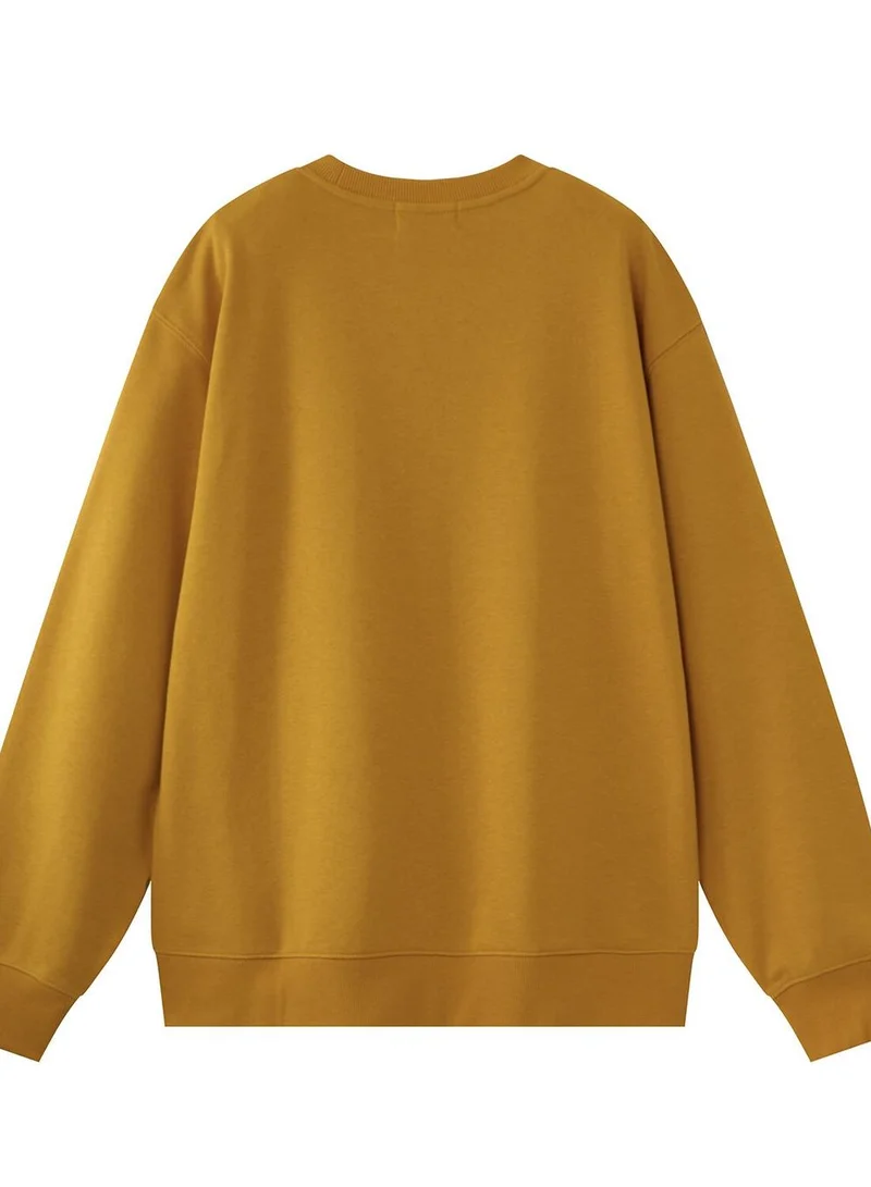 GIORDANO Men’s French Terry Crew Neck Relaxed Fit Sweatshirt