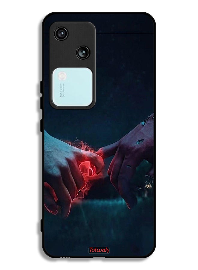 Tolwak Vivo V30 5G Protective Case Cover Burning Hands - Image 1