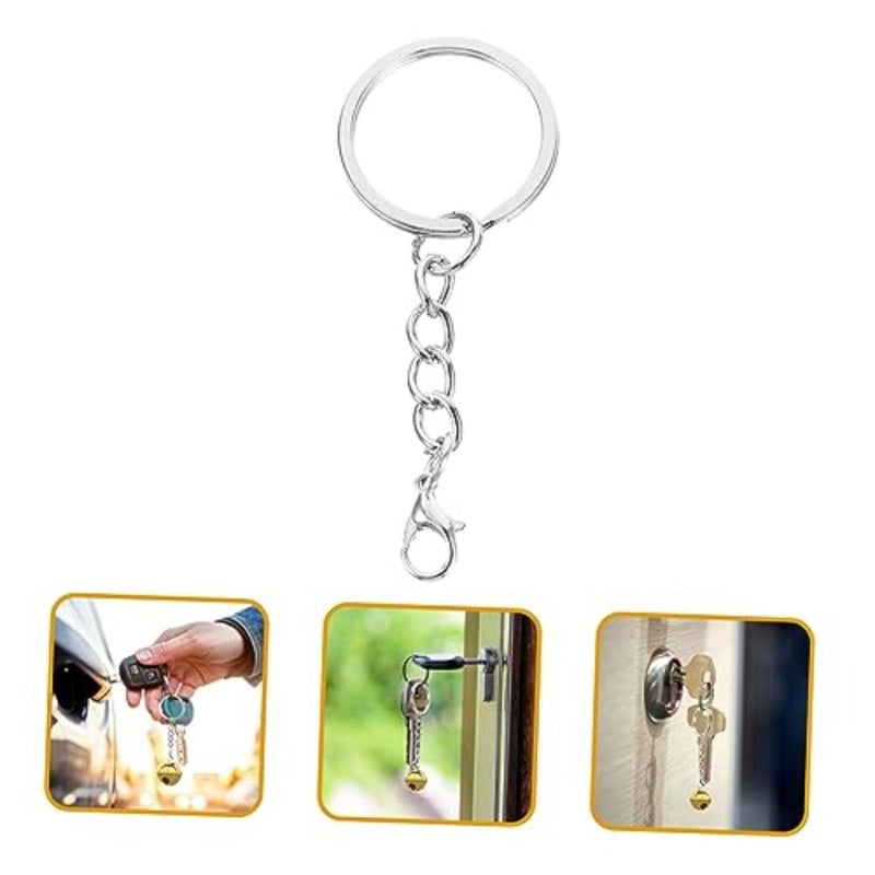100pcs Metal Keychain Clips Lobster Clasp Versatile Key Chain for Organizing Keys Dog Leashes and Outdoor Activities Metal Keychain Accessories - Image 3