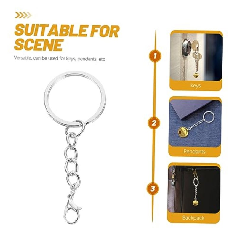 100pcs Metal Keychain Clips Lobster Clasp Versatile Key Chain for Organizing Keys Dog Leashes and Outdoor Activities Metal Keychain Accessories - Image 4