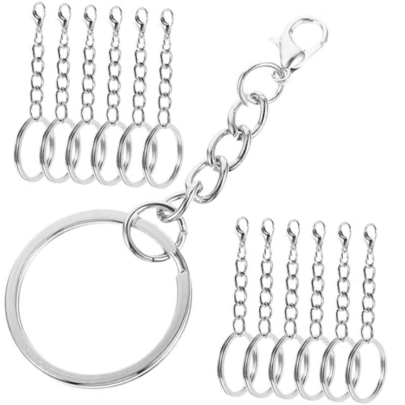 100pcs Metal Keychain Clips Lobster Clasp Versatile Key Chain for Organizing Keys Dog Leashes and Outdoor Activities Metal Keychain Accessories - Image 1