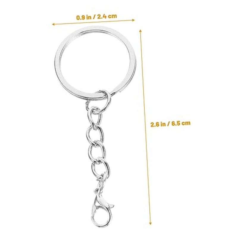100pcs Metal Keychain Clips Lobster Clasp Versatile Key Chain for Organizing Keys Dog Leashes and Outdoor Activities Metal Keychain Accessories - Image 2