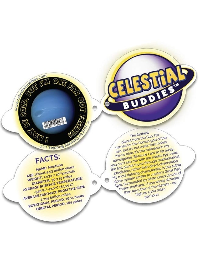 Celestial Buddies Neptune Buddy Science Astronomy Space Solar System Educational Plush Stuffed Planet Toy - Image 3