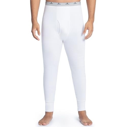Indera Men's Cotton Rib Knit Thermals Long Johns Underwear Pant, White, 2X - Image 1