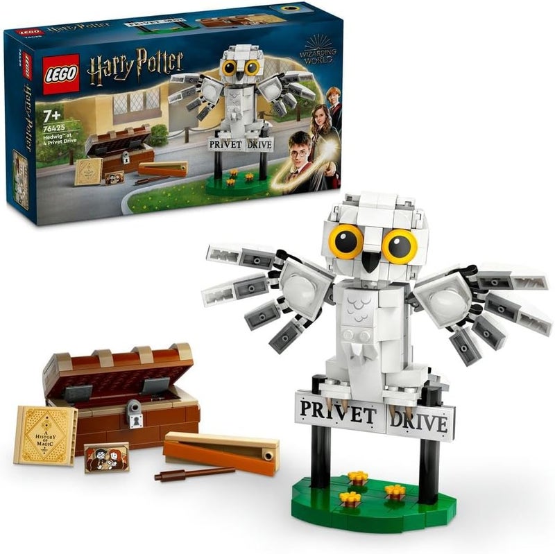 LEGO Harry Potter Hedwig at 4 Privet Drive, Buildable Toy for 7 Plus Year Old Kids, Girls & Boys, with an Owl Figure, Independent Play Set, Small Wizarding World Ramadan Gift Idea 76425 - Image 1