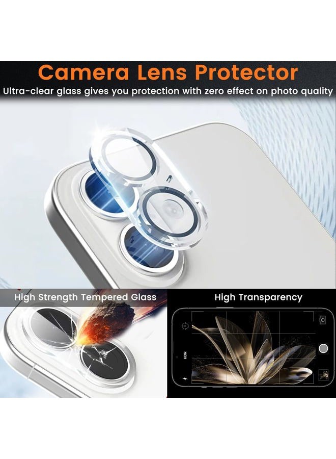 Lesakit 4 Pack Privacy Screen Protector for iPhone 17 6.3-Inch with 4 Pack Camera Lens Protector, Anti Spy Tempered Glass Film 9H Hardness Bubble Free Case Friendly - Image 5